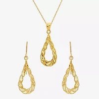 Womens 14K Gold Pear 2-pc. Jewelry Set