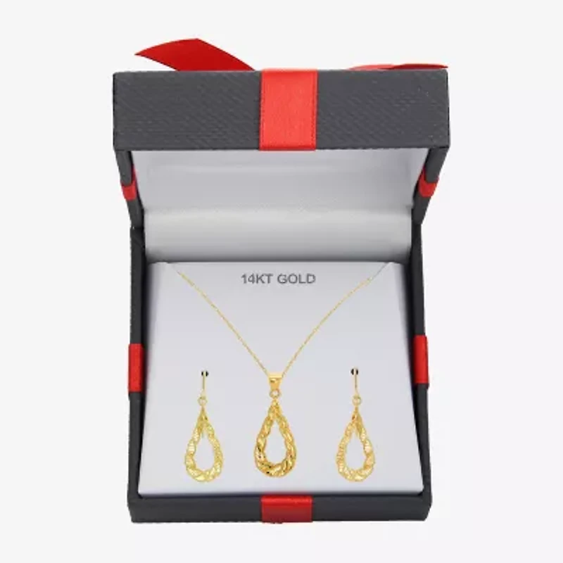 Womens 14K Gold Pear 2-pc. Jewelry Set