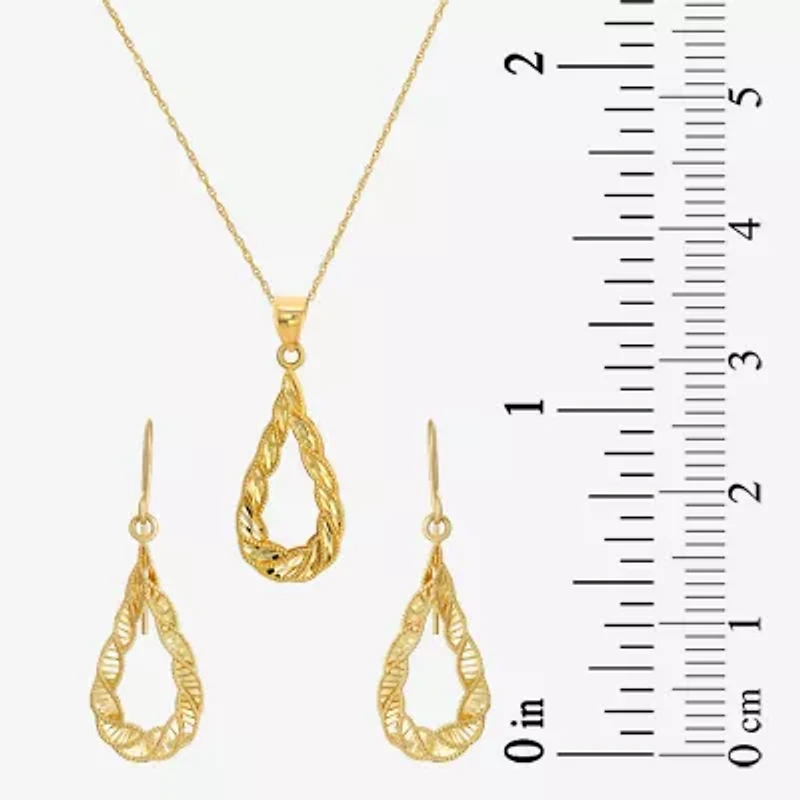 Womens 14K Gold Pear 2-pc. Jewelry Set