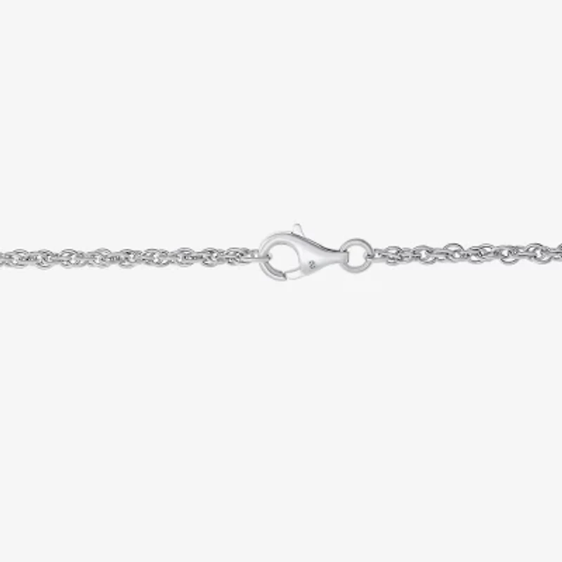 Sacered Heart Of Jesus Mens Sterling Silver 24 Inch Pendant Necklace