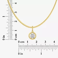 Diamond Addiction G-H / Si2-I1 Womens 1 CT. T.W. Lab Grown White Diamond 14K Gold Over Silver 18 Inch Pendant Necklace