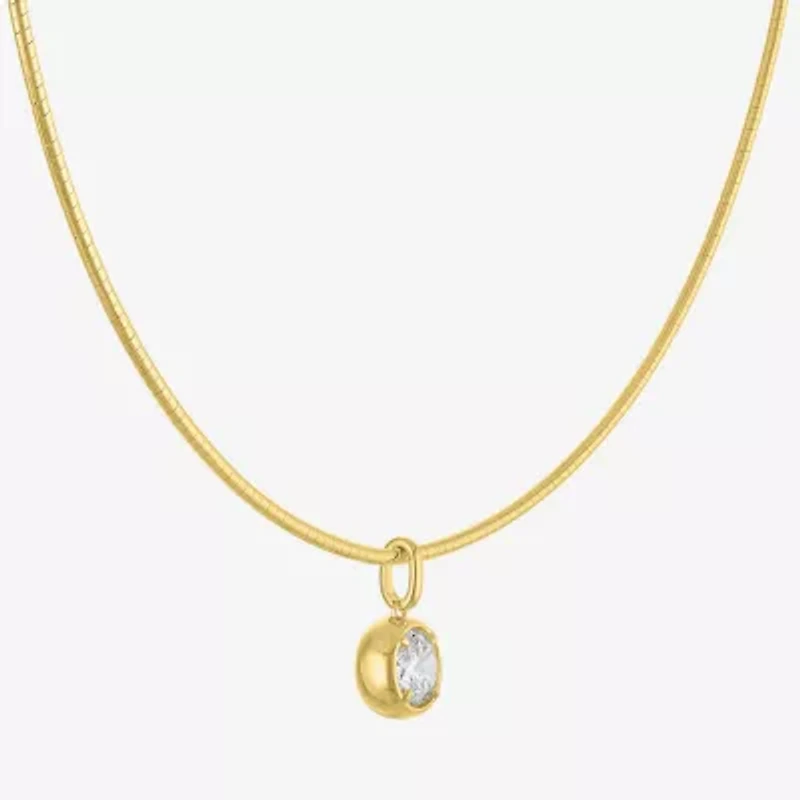 Diamond Addiction G-H / Si2-I1 Womens 1 CT. T.W. Lab Grown White Diamond 14K Gold Over Silver 18 Inch Pendant Necklace