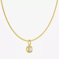 Diamond Addiction G-H / Si2-I1 Womens 1 CT. T.W. Lab Grown White Diamond 14K Gold Over Silver 18 Inch Pendant Necklace