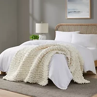 Madison Park Chenille Handmade Chunky Knit Lightweight Throw