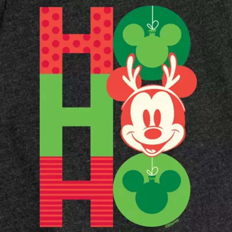 Disney Collection Girls Round Neck Short Sleeve Minnie Mouse Graphic T-Shirt