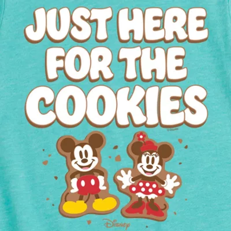 Disney Collection Girls Round Neck Short Sleeve Mickey and Friends Graphic T-Shirt