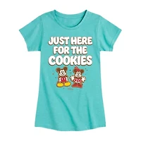 Disney Collection Girls Round Neck Short Sleeve Mickey and Friends Graphic T-Shirt