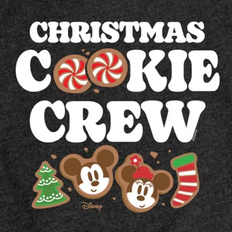 Disney Collection Girls Round Neck Short Sleeve Mickey and Friends Graphic T-Shirt