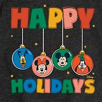 Disney Collection Girls Round Neck Short Sleeve Regular Fit Mickey and Friends Graphic T-Shirt