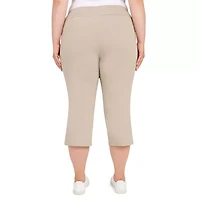 Hearts Of Palm Womens Plus Straight Mid Rise Capri Pant