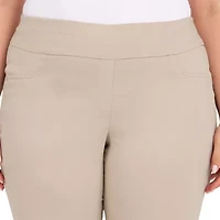 Hearts Of Palm Womens Plus Straight Mid Rise Capri Pant