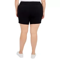 Hearts Of Palm Womens Mid Rise Plus Pull-On Short