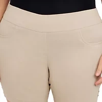 Hearts Of Palm Womens Mid Rise Plus Pull-On Short