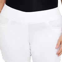 Hearts Of Palm Womens Mid Rise Plus Pull-On Short