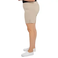 Hearts Of Palm Womens Mid Rise Plus Pull-On Short