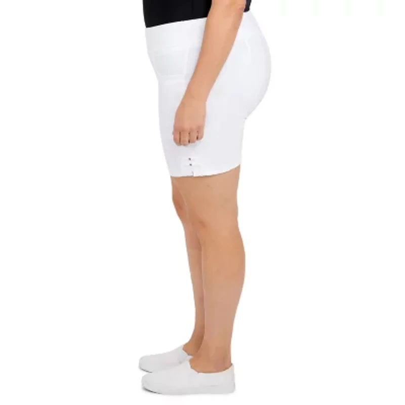 Hearts Of Palm Womens Mid Rise Plus Pull-On Short