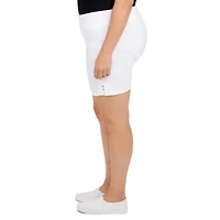 Hearts Of Palm Womens Mid Rise Plus Pull-On Short