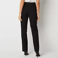 Worthington Womens Misses Short Straight Mid Rise Trouser
