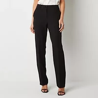 Worthington Womens Misses Short Straight Mid Rise Trouser