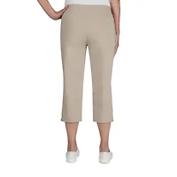 Hearts Of Palm Womens Petite Straight Mid Rise Capri Pant