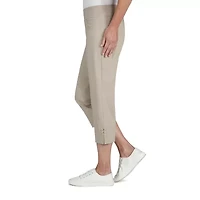 Hearts Of Palm Womens Petite Straight Mid Rise Capri Pant