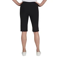 Hearts Of Palm Womens Petite Straight Mid Rise Skimmer Pant