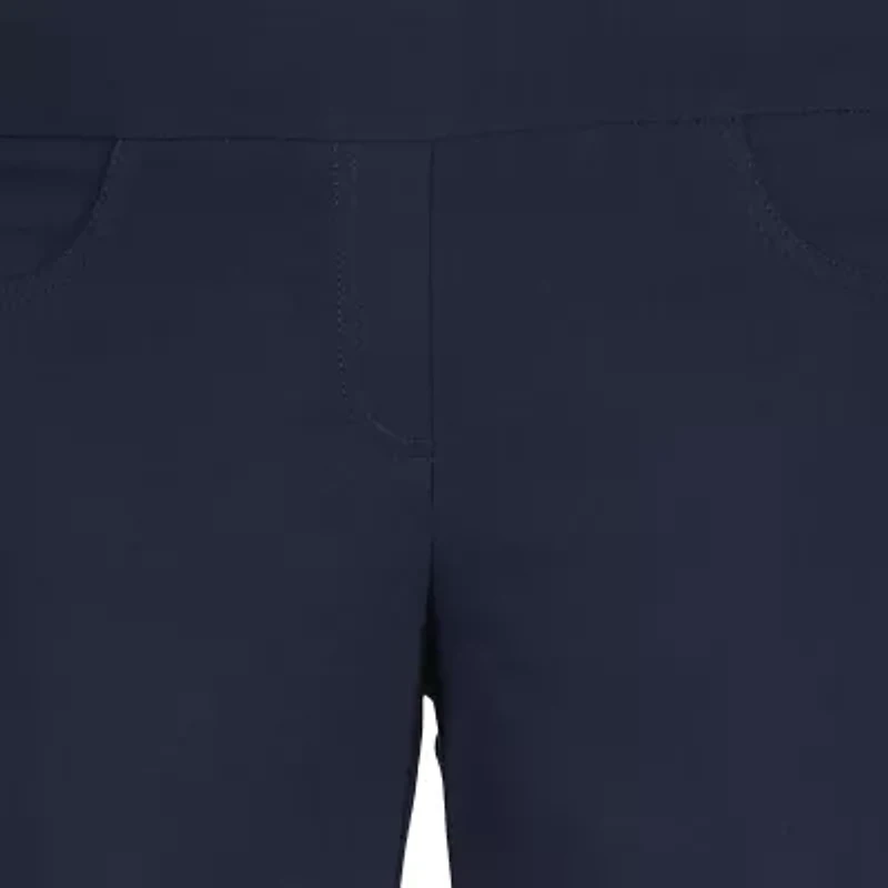 Hearts Of Palm Womens Petite Straight Mid Rise Capri Pant