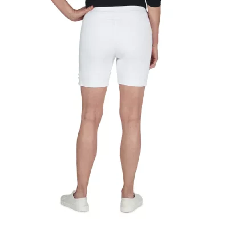 Hearts Of Palm Womens Mid Rise Petite Pull-On Short