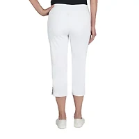 Hearts Of Palm Womens Petite Straight Mid Rise Capri Pant