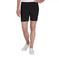 Hearts Of Palm Womens Mid Rise Petite Pull-On Short
