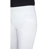 Hearts Of Palm Womens Petite Straight Mid Rise Skimmer Pant
