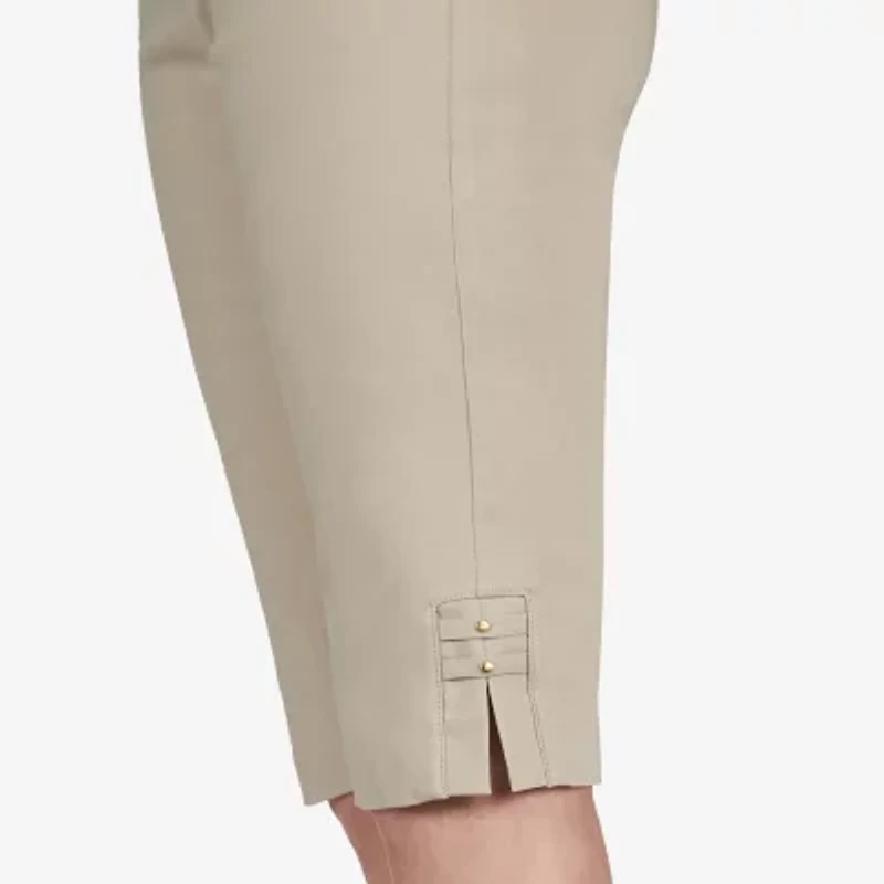 Hearts Of Palm Womens Straight Mid Rise Capri Pant