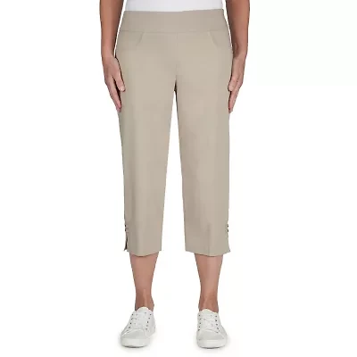 Hearts Of Palm Womens Straight Mid Rise Capri Pant