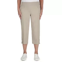 Hearts Of Palm Womens Straight Mid Rise Capri Pant
