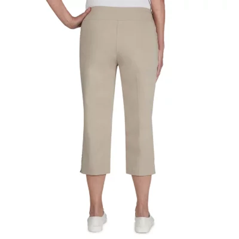 Hearts Of Palm Womens Straight Mid Rise Capri Pant
