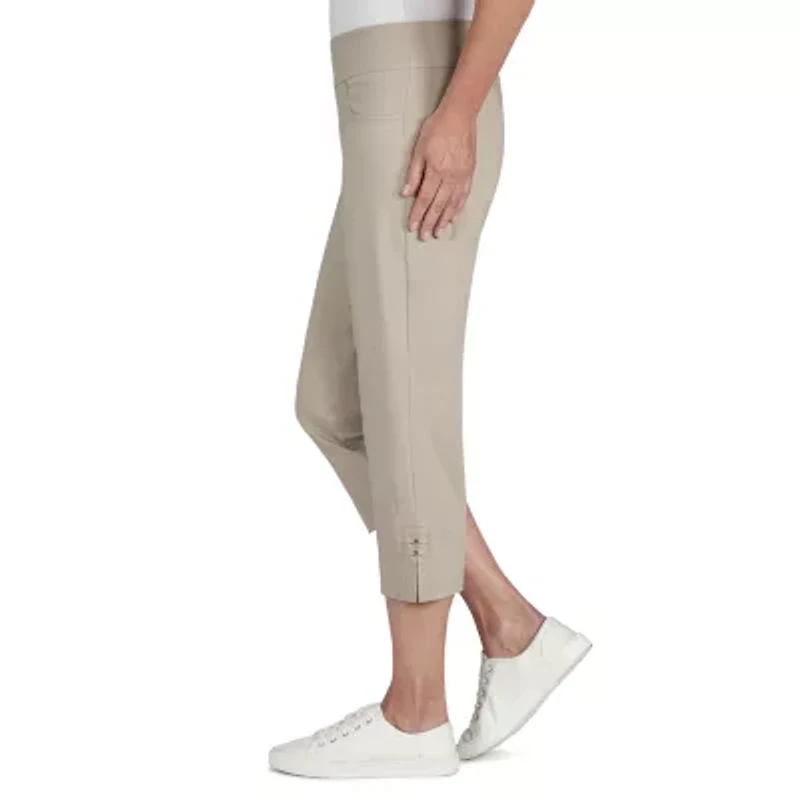 Hearts Of Palm Womens Straight Mid Rise Capri Pant