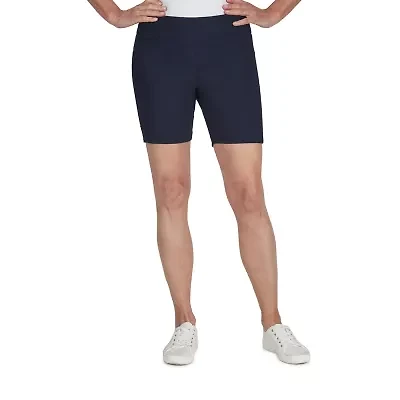 Hearts Of Palm Womens Mid Rise Petite Pull-On Short