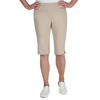 Hearts Of Palm Womens Straight Mid Rise Skimmer Pant