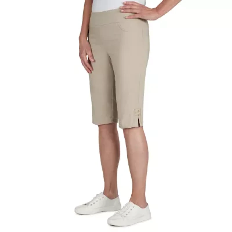 Hearts Of Palm Womens Straight Mid Rise Skimmer Pant