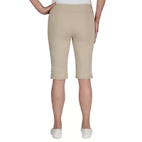 Hearts Of Palm Womens Straight Mid Rise Skimmer Pant