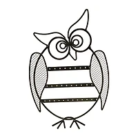 Black Owl Earring Holder