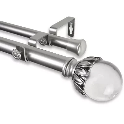 Rod Desyne Pixie 1" Adjustable Double Curtain