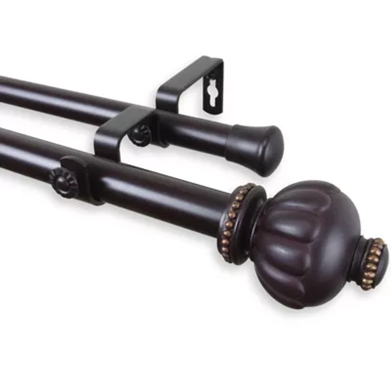 Rod Desyne Selma 1" Adjustable Double Curtain