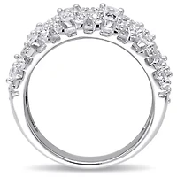Womens Lab Created White Sapphire Sterling Silver Cocktail Ring