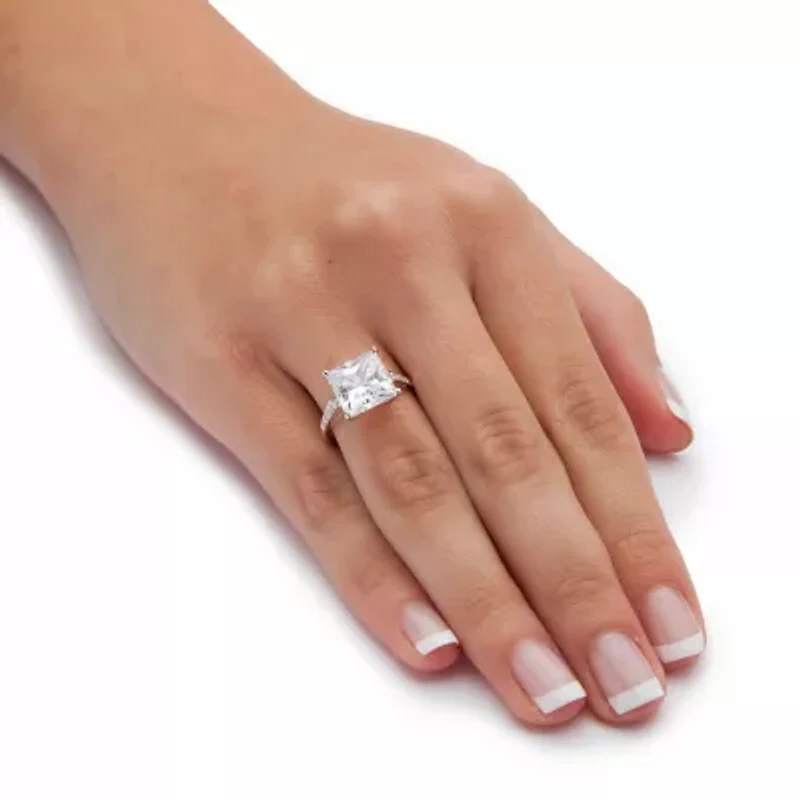 DiamonArt® Womens 3 1/4 CT. T.W. White Cubic Zirconia 10K Gold Engagement Ring