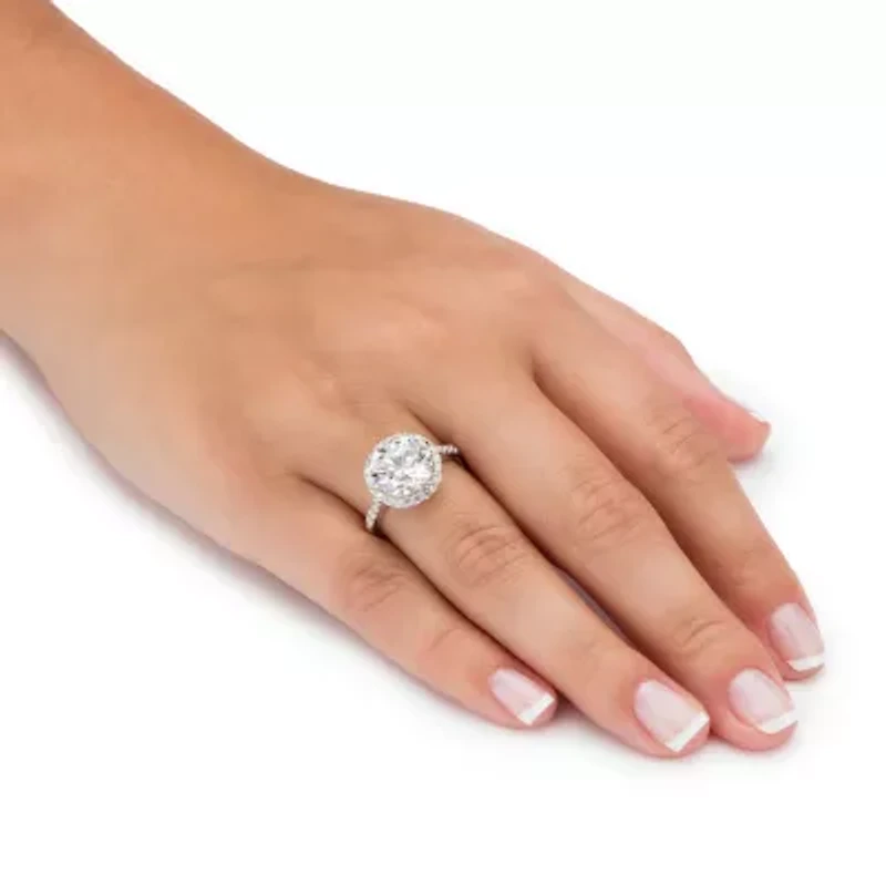 DiamonArt® Womens 4 1/2 CT. T.W. White Cubic Zirconia 10K Gold Engagement Ring