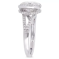 Womens 1/ CT. T.W. White Moissanite 14K Gold Engagement Ring