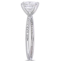 Womens 1/10 CT. T.W. White Moissanite 14K Gold Engagement Ring