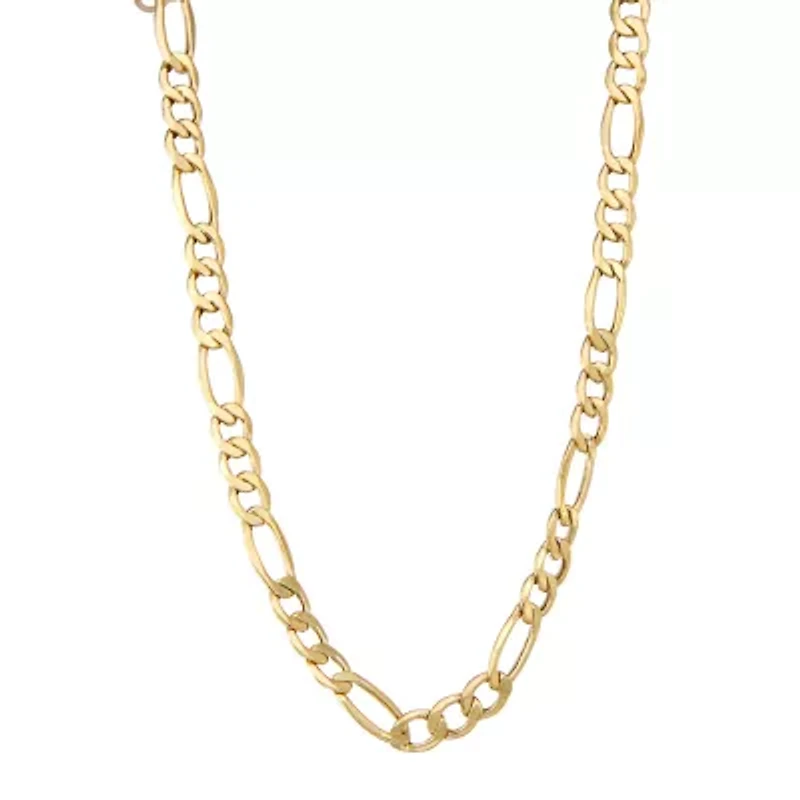14K Gold 18-24" 7mm Hollow Figaro Chain Necklace