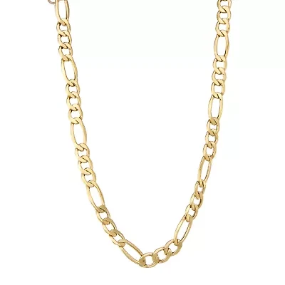 14K Gold 18-24" 7mm Hollow Figaro Chain Necklace